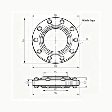 Глухой фланец Jenbacher 101479 Оригинал